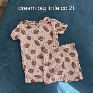 Bamboo Football Print Kids Pajamas